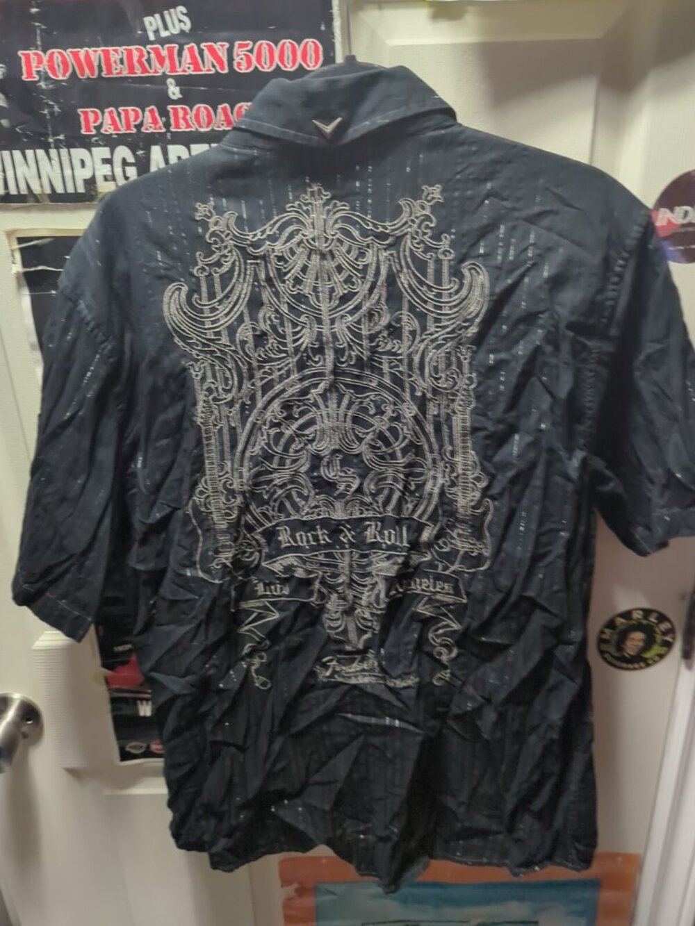 Fender Custom Shop by Rock and Roll Religion Embroidered Shirt XL